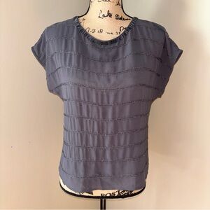 Gray Stripe Top